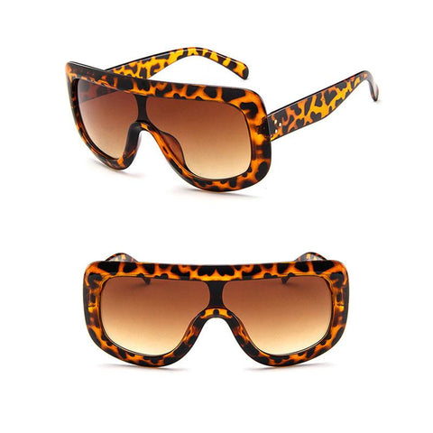 Diva Walking Designer Large Square Leopard Sunglasses - Pretty Fab Things