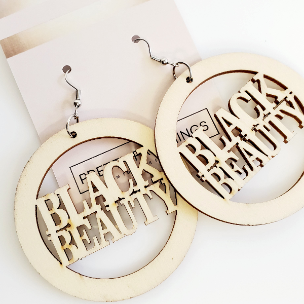 Black Beauty Wood Hoop Earrings | Pretty Fab Things