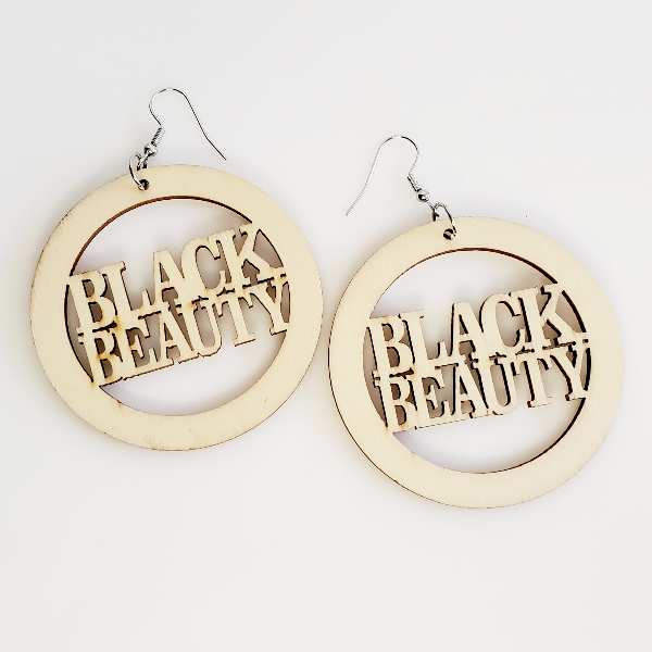 Black Beauty Wood Hoop Earrings | Pretty Fab Things