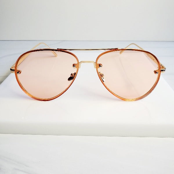 Gold Wire Large Glam Aviator Sunglasses - Pretty Fab Things