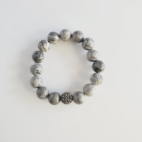 Gorgeous Gray Druzy 3 Piece Bracelet Set freeshipping - Pretty Fab Things