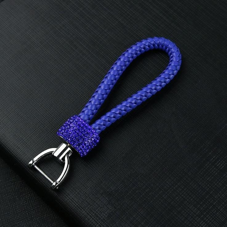 Crystal Braided Blue Rope Key Chain - Pretty Fab Things
