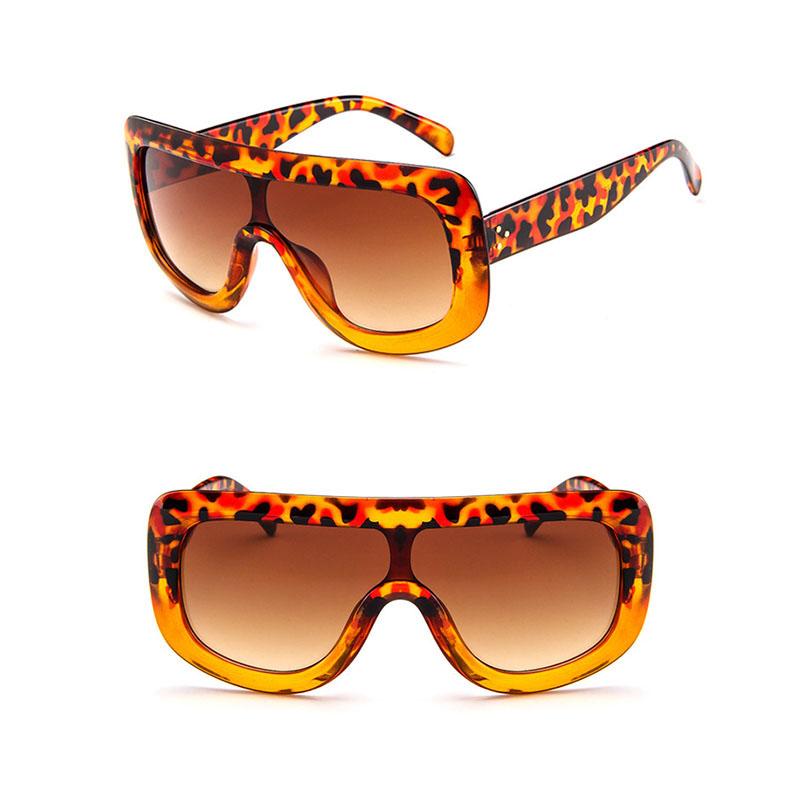 Diva Walking Designer Large Square Leopard Sunglasses - Pretty Fab Things