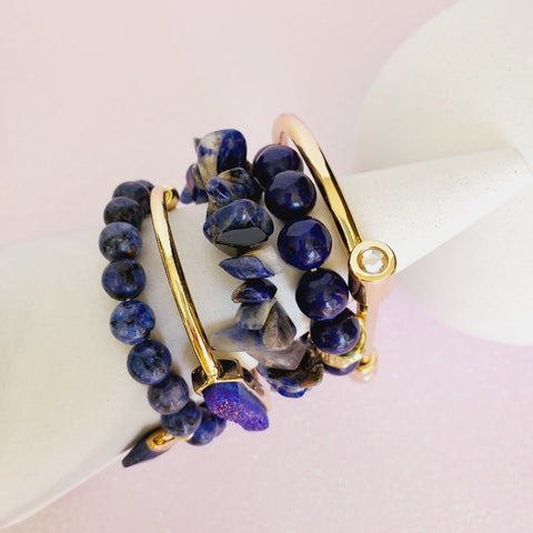 Baby Girl Blue Five Piece Bracelet Set | Pretty Fab Things