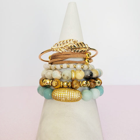 Boho Chic 6 piece Bracelet Set  - Pretty Fab Things