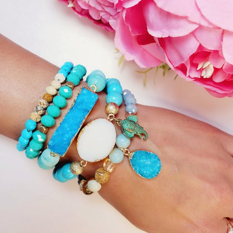 Peace and Love Five Piece Bracelet Set | Pretty Fab Things