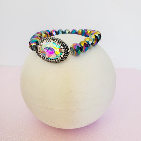 Rainbow Five Piece Bead Bracelet Set | Pretty Fab Things 