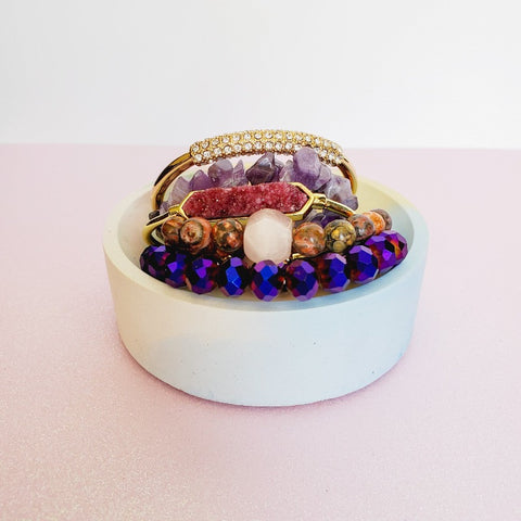 Royalty Purple Five Piece Bracelet Set | Pretty Fab Things